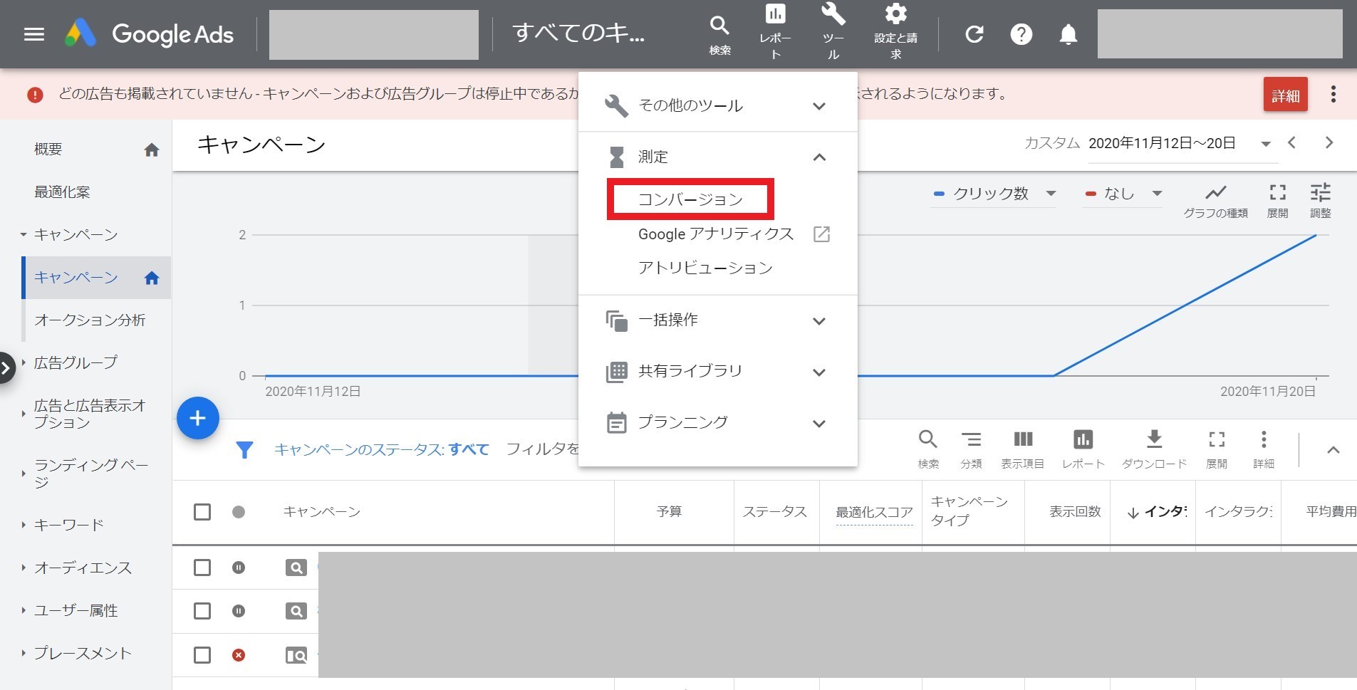 Google広告のコンバージョン測定