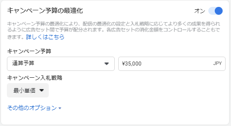 Facebook広告のキャンペーン予算